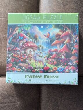 Fantasy Forest Jigsaw Puzzle - Colorful Scenic 100-Piece Puzzle